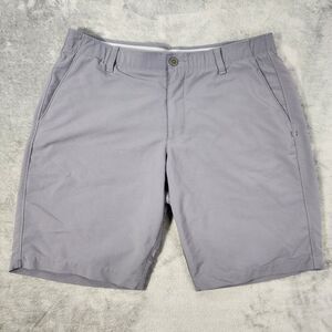 Under Armour Mens 38 Gray Loose Fit Performance Golf Chino Athletic Shorts UA